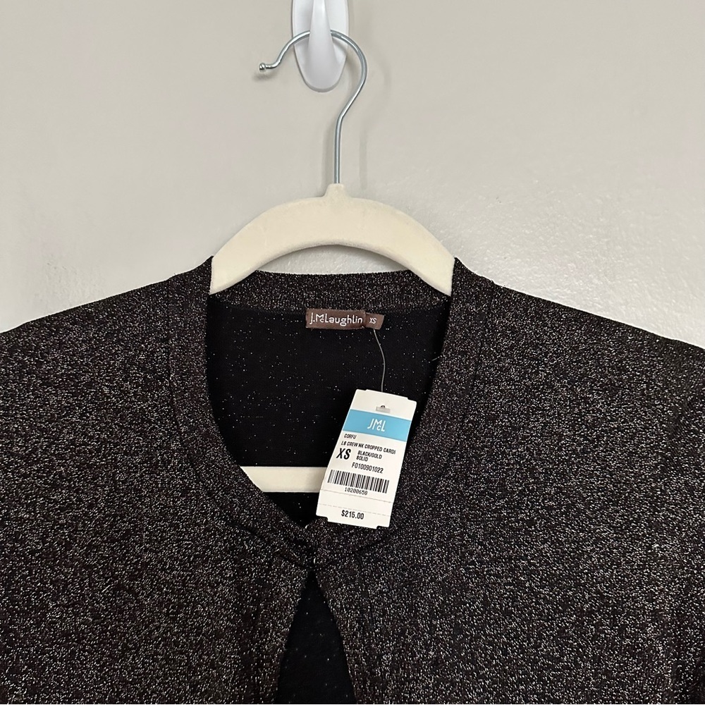 NWT J.McLaughlin Crew Neck Cropped Cardigan - Picture 2 of 6
